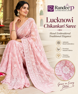 Lucknowi Chikankari Saree